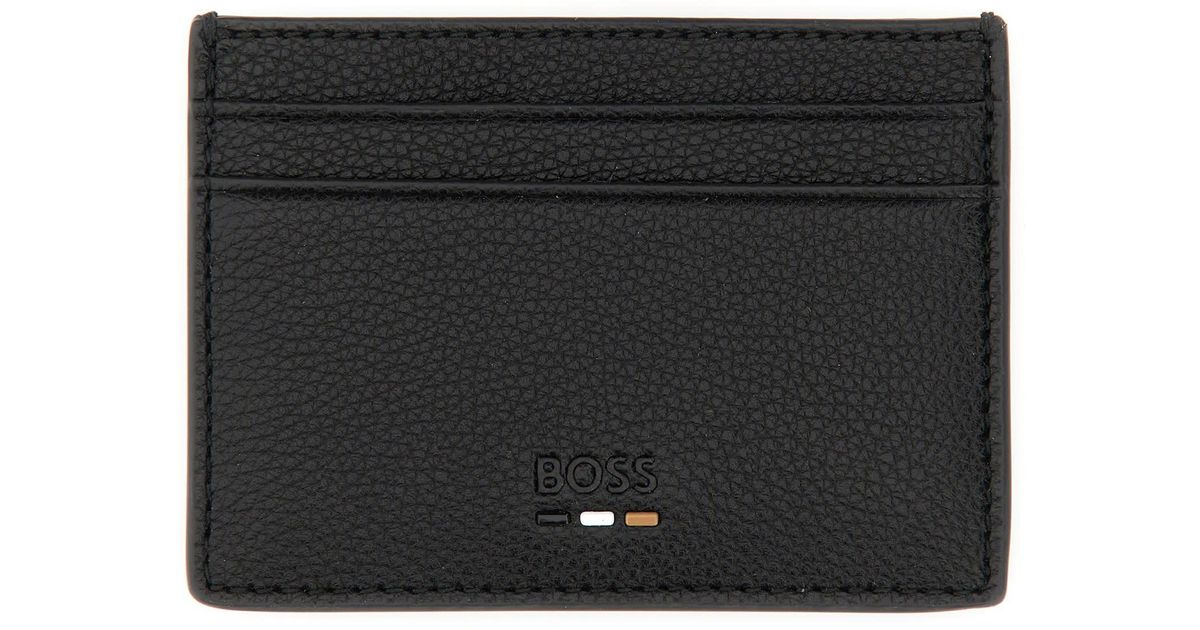 Men BOSS Bold Icon Logo Wallet, Black Currant, PCE Hugo Boss Wallet