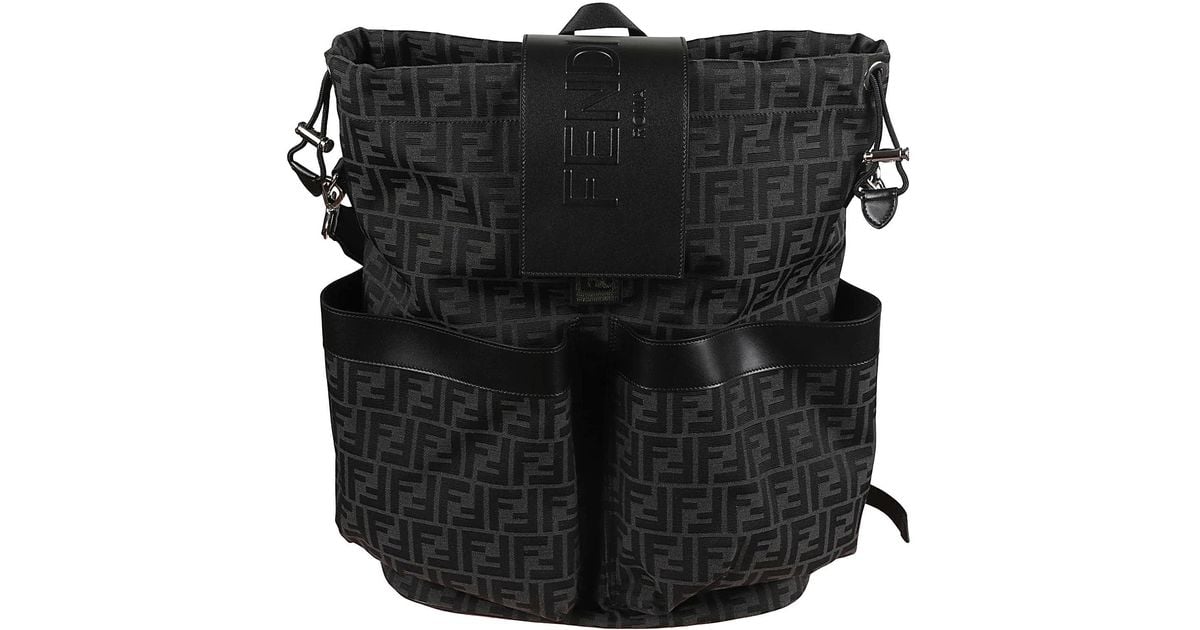 Fendi Monogram Backpack in Black for Men | Lyst