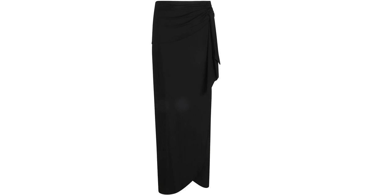 FEDERICA TOSI Draped Long Skirt in Black | Lyst