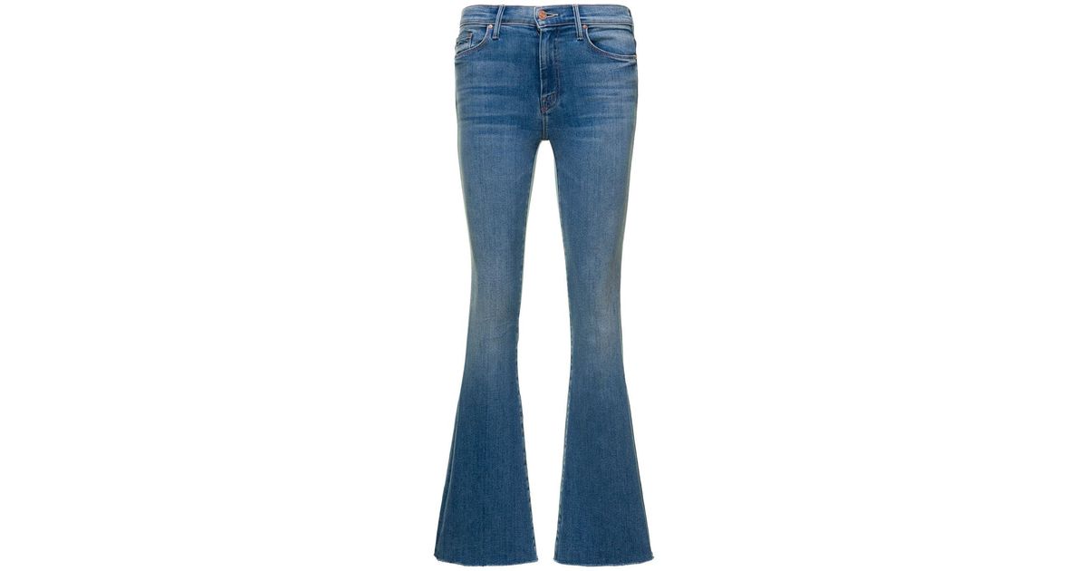 Mother 'the Weekender Fray' Light E Flared Jeans In Denim Woman in Blue ...