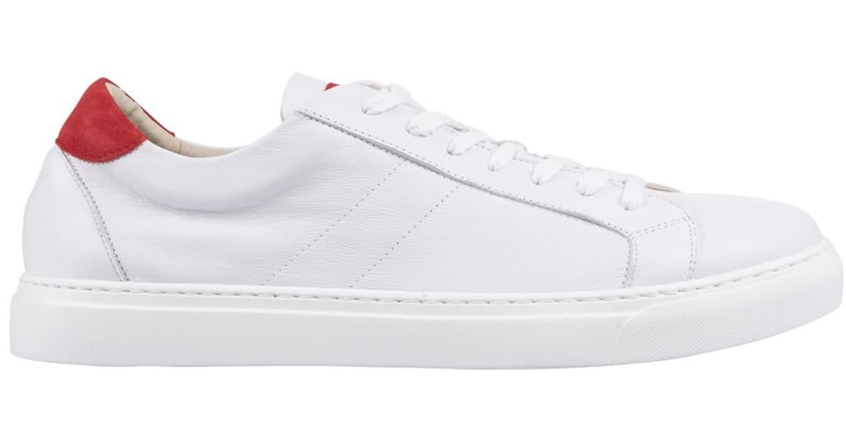Andrea Ventura White And Red Puntala Sneakers for Men | Lyst