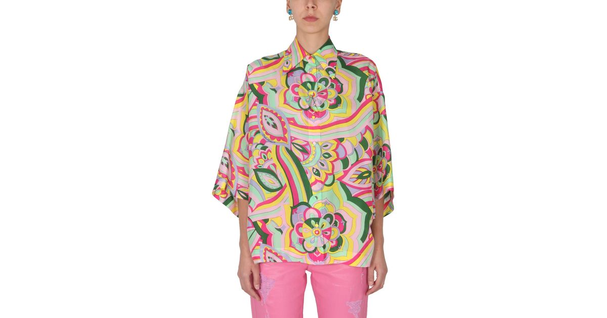 Dolce & Gabbana Silk 60s Print Shirt | Lyst