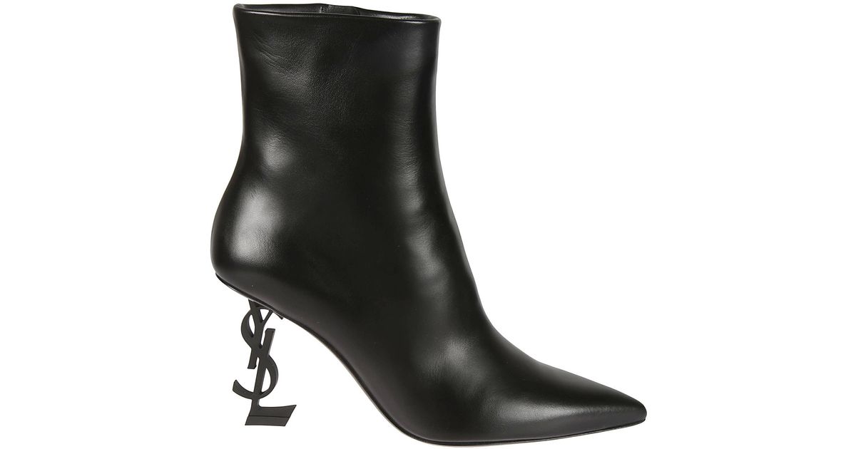 Saint Laurent Opyum 85 Ysl Heel Boots 