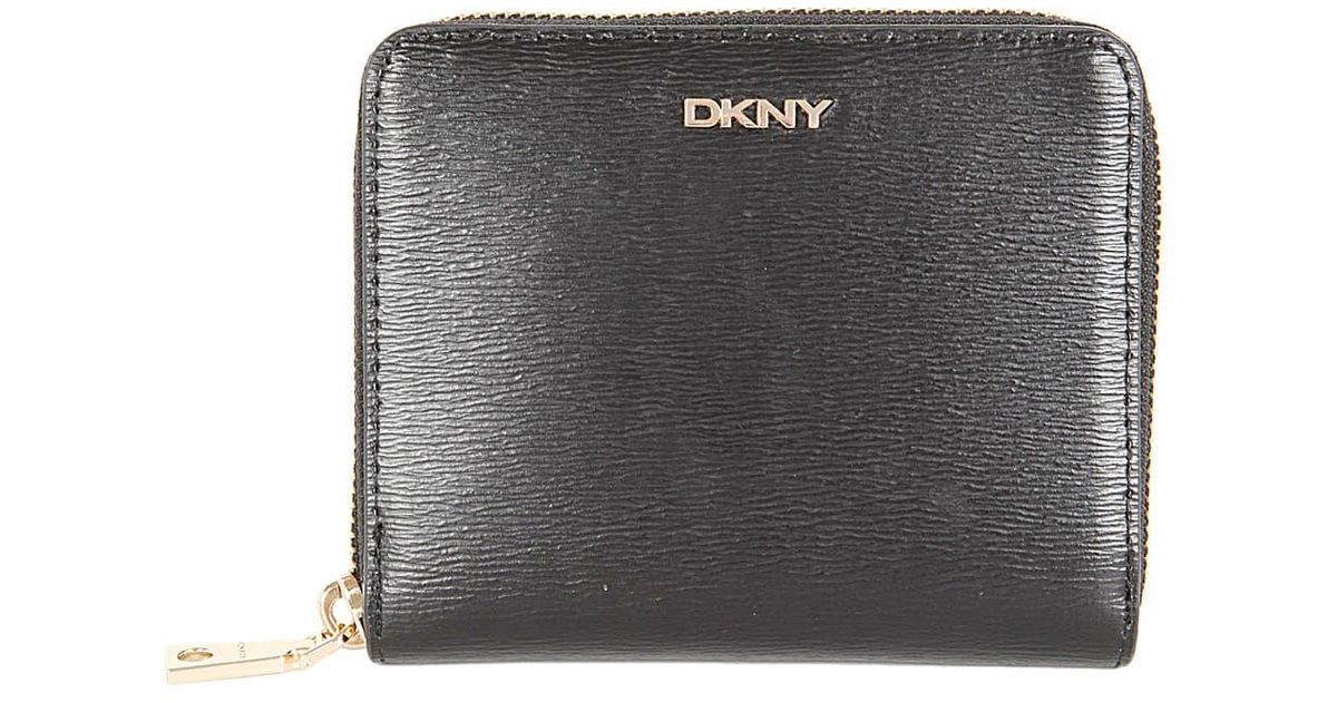 DKNY Leather Bryant-sm Zip Around Wallet | Lyst