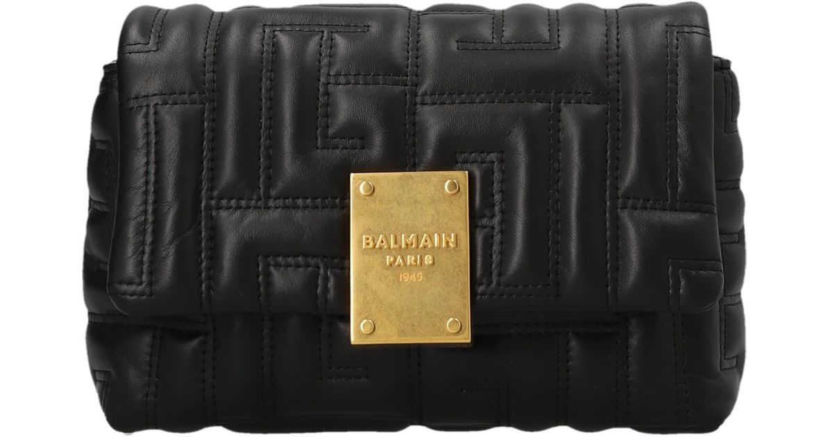 Balmain 1945 Soft Mini Crossbody Bag in Black Lyst