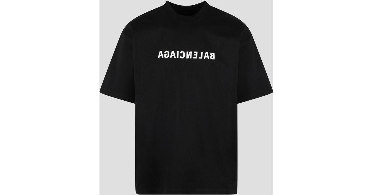 Balenciaga Mirror Medium Fit T-shirt in Black for Men | Lyst Balenciaga Mirror Medium Fit T-shirt in Black for Men | Lyst
