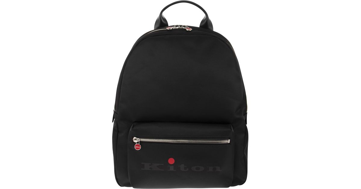 Kiton Backpack With Logo in Black for Men Lyst