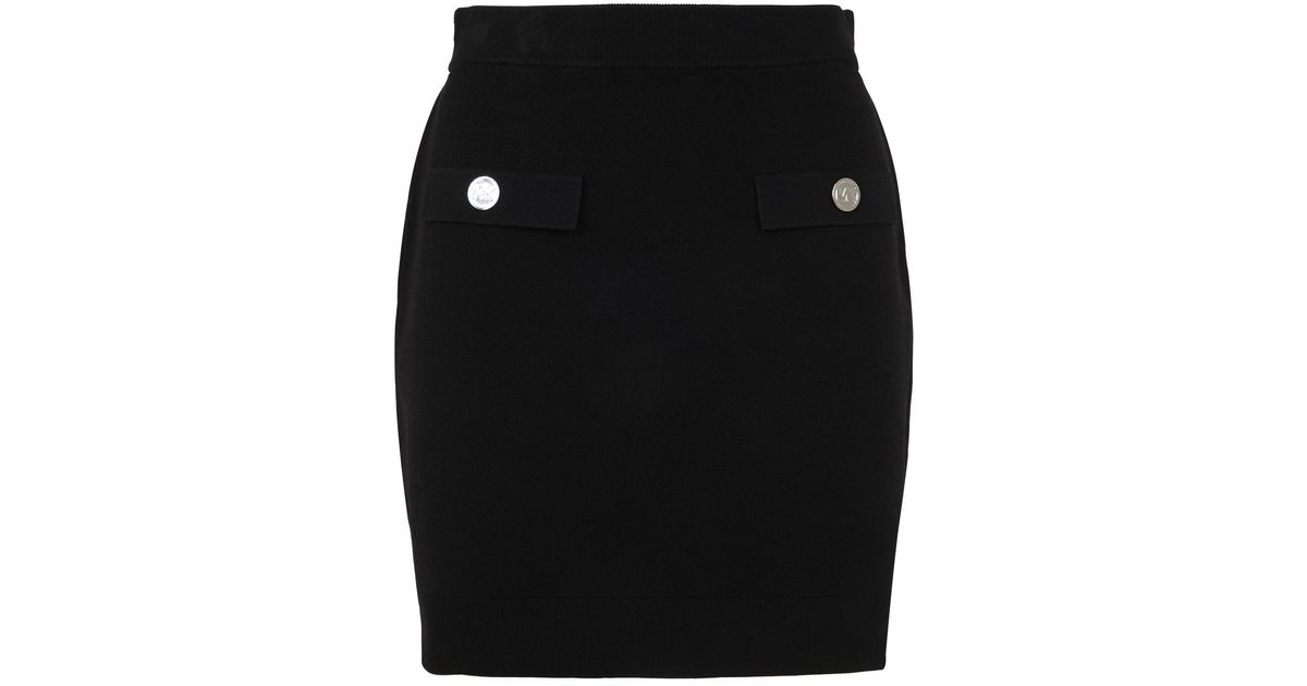 Michael Kors Short Skirt in Black | Lyst