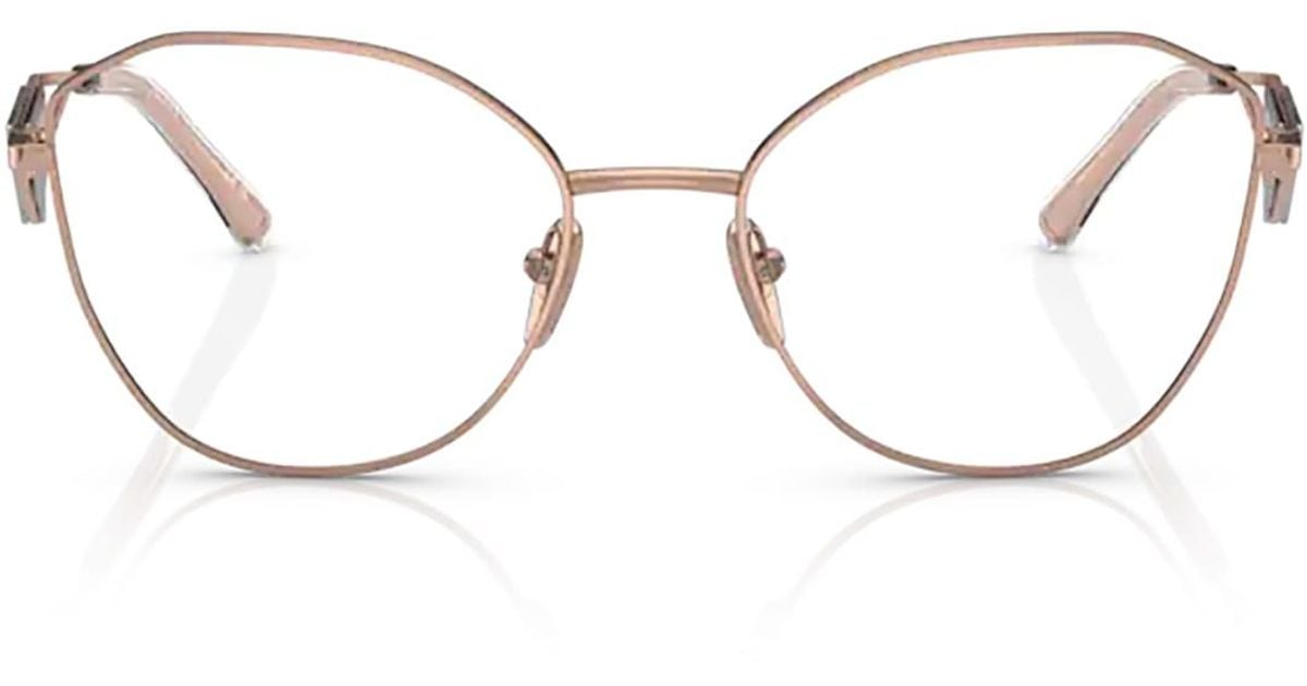 Prada Pr 52zv Pink Gold Glasses in White | Lyst