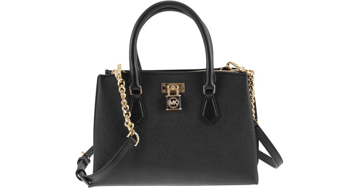 Michael Kors Ruby Small Saffiano Leather Handbag in Black | Lyst UK