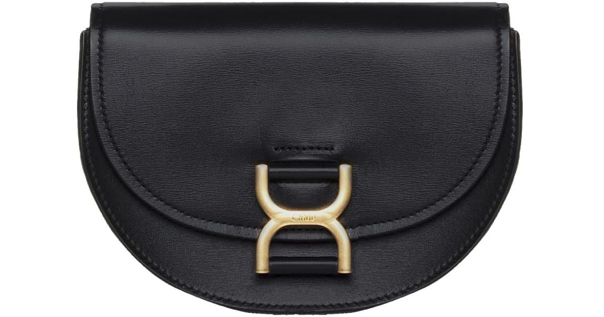 Chloé Marcie Mini Flap Bag in Black | Lyst