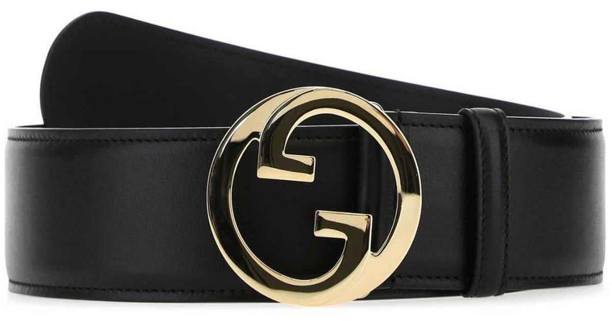 Gucci Blondie Wide Belt in Black | Lyst