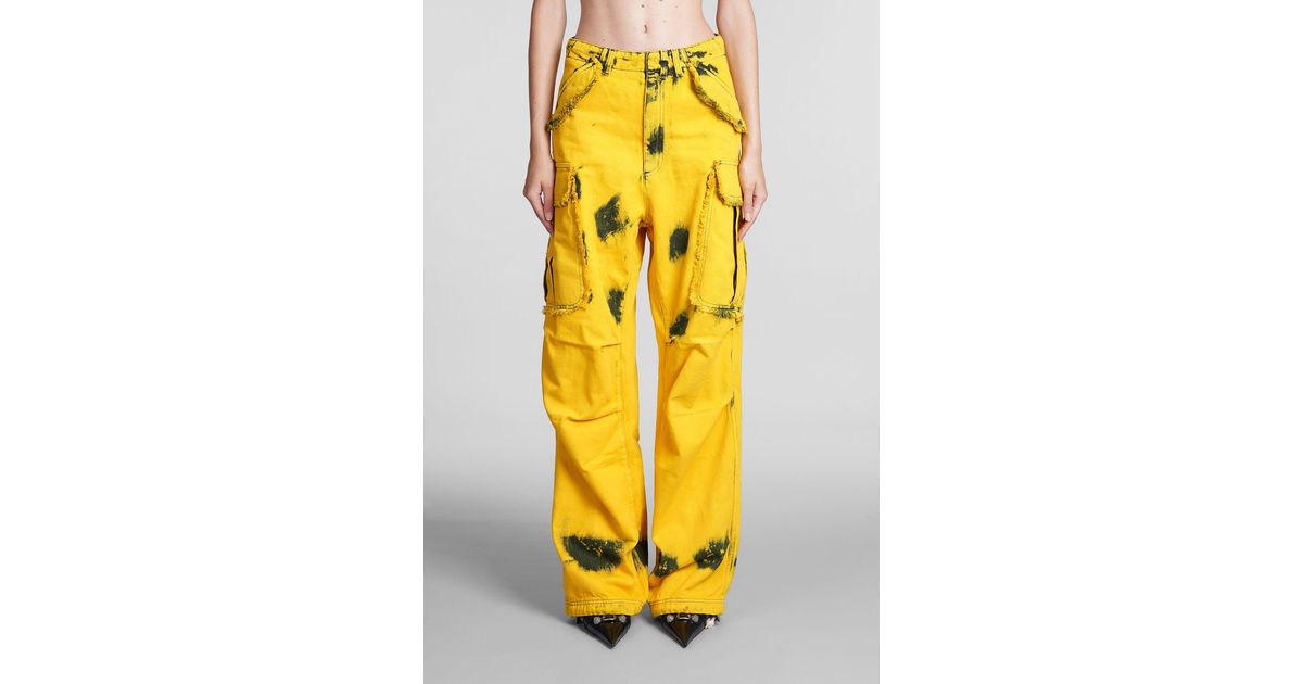 Yellow Larry Jeans by DARKPARK on Sale