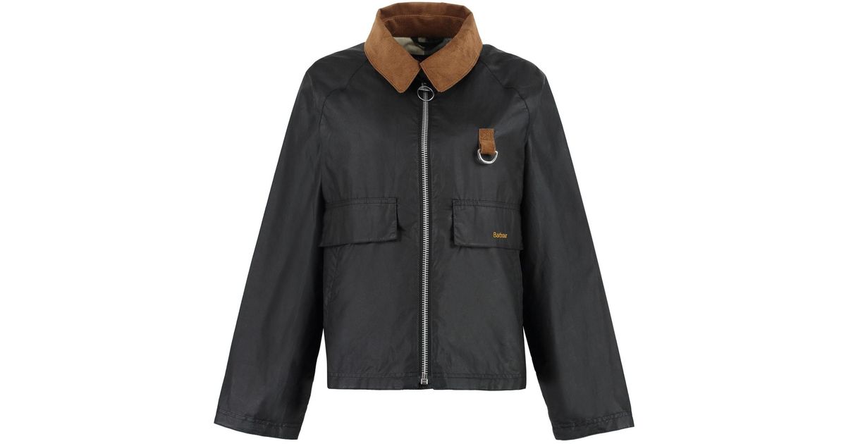 Barbour Eddleston Waxed Cotton Jacket in Black Lyst