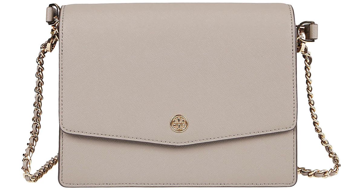 Tory Burch Robinson Convertible Shoulder Bag in Gray Lyst