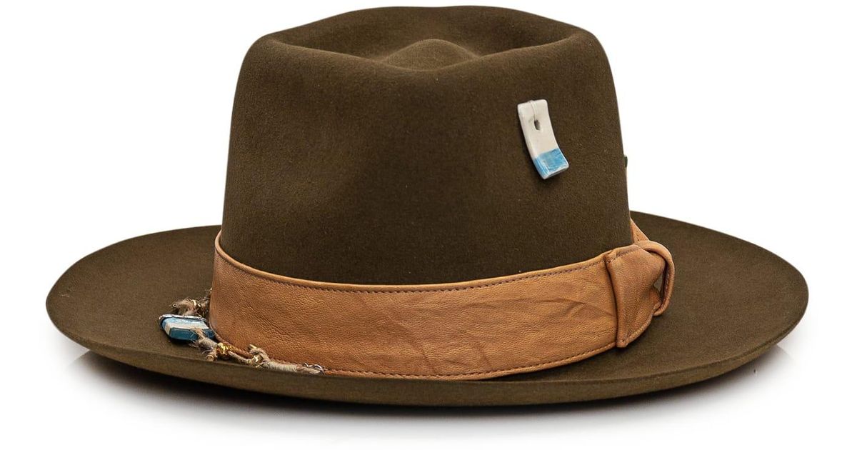 Nick Fouquet Temple Of Mediclayton Hat in Brown for Men | Lyst