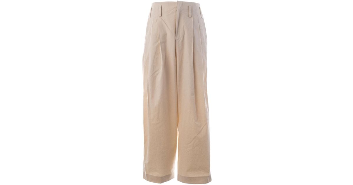 KENZO Oversized Suit Pants in Natural for Men | Lyst