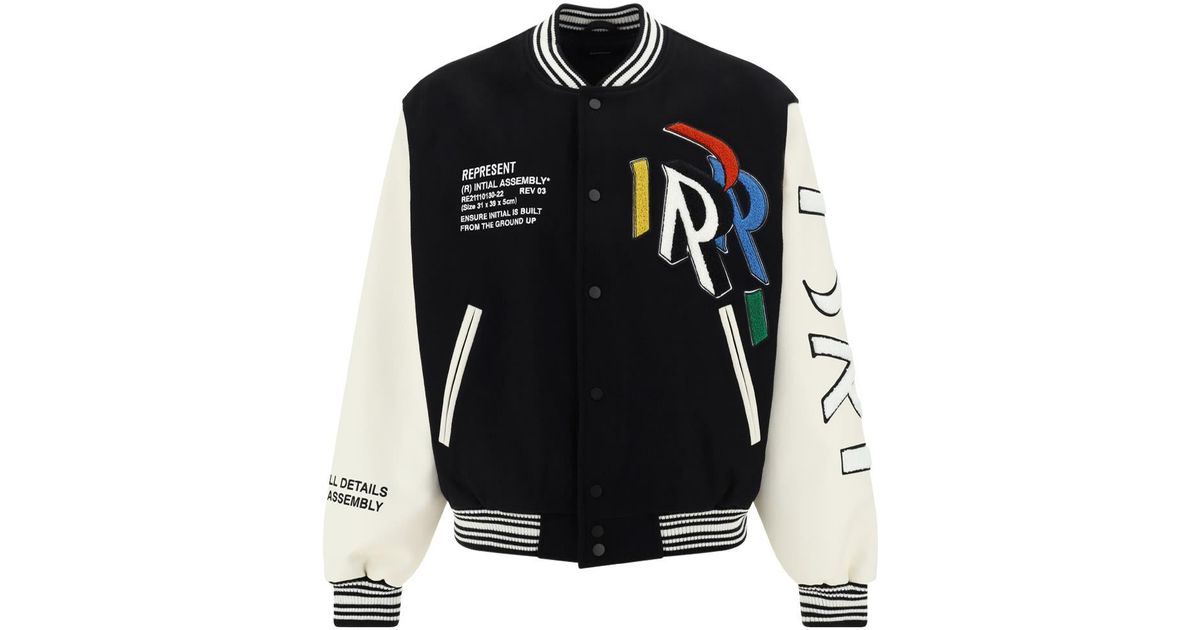 Represent Initial Jacket in Black for Men Lyst