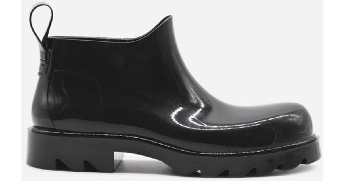 Bottega Stride Ankle Boots In Shiny Rubber in Black for Men Lyst