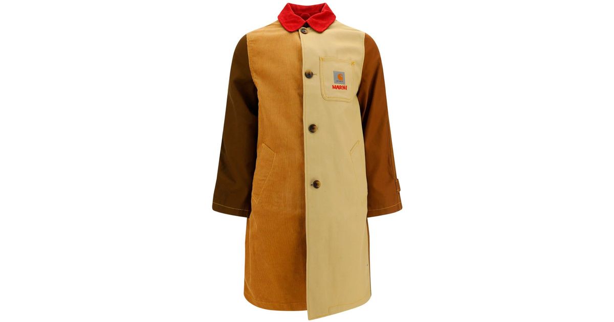 MARNI 20aw waxed corduroy trench coat ワックスコーティング