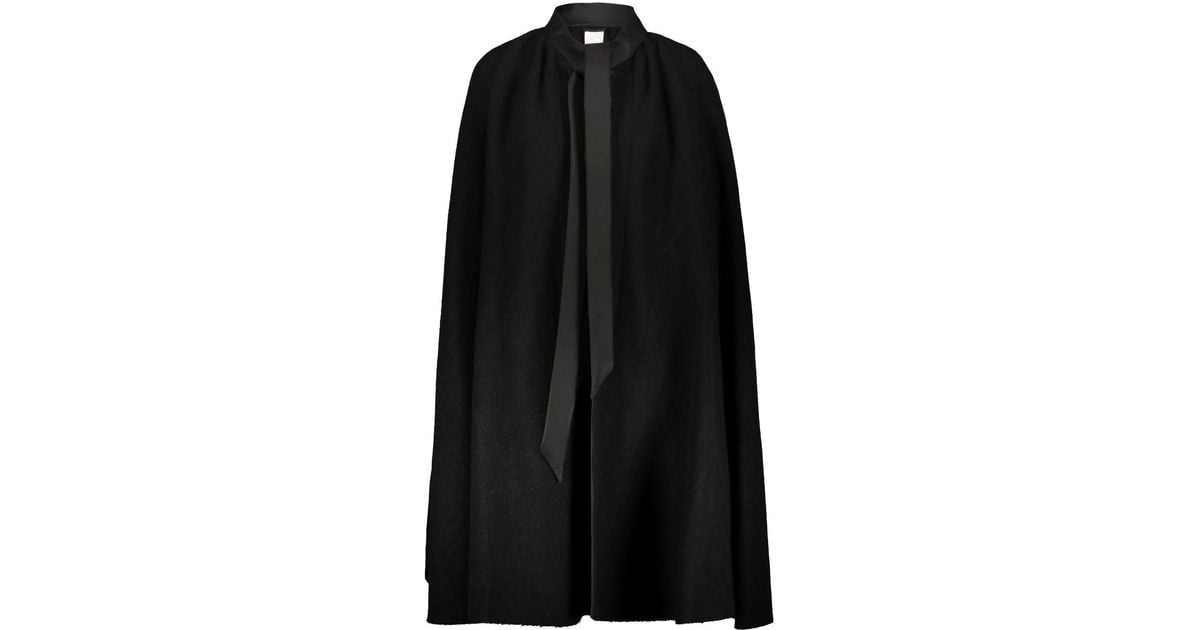 Rick Owens Tied Concealed-fastening Cape in Black | Lyst