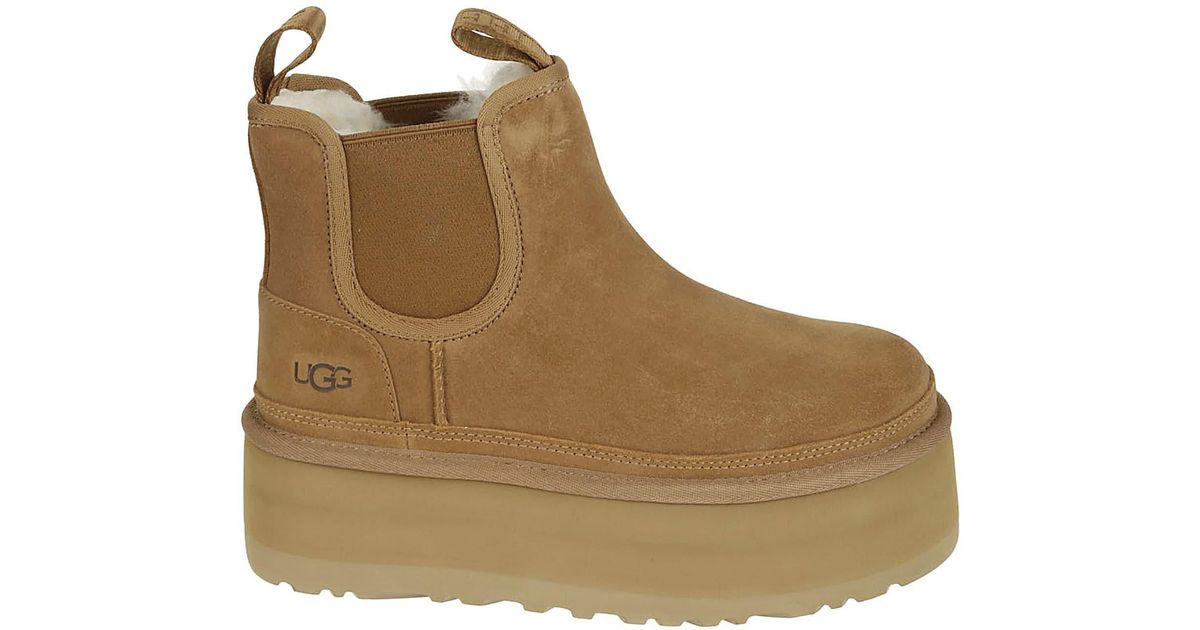UGG Neumel Platform Chelsea Chestnut in Brown | Lyst