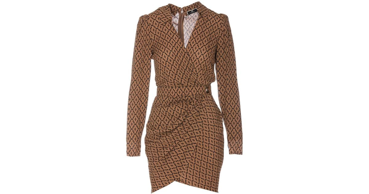 Elisabetta Franchi Dresses In Brown Lyst