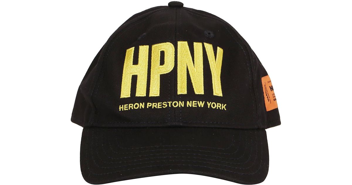 Heron Preston Hpny Baseball Cap in Black for Men | Lyst