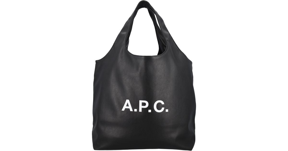 A.P.C. Ninon Tote Bag in Black | Lyst