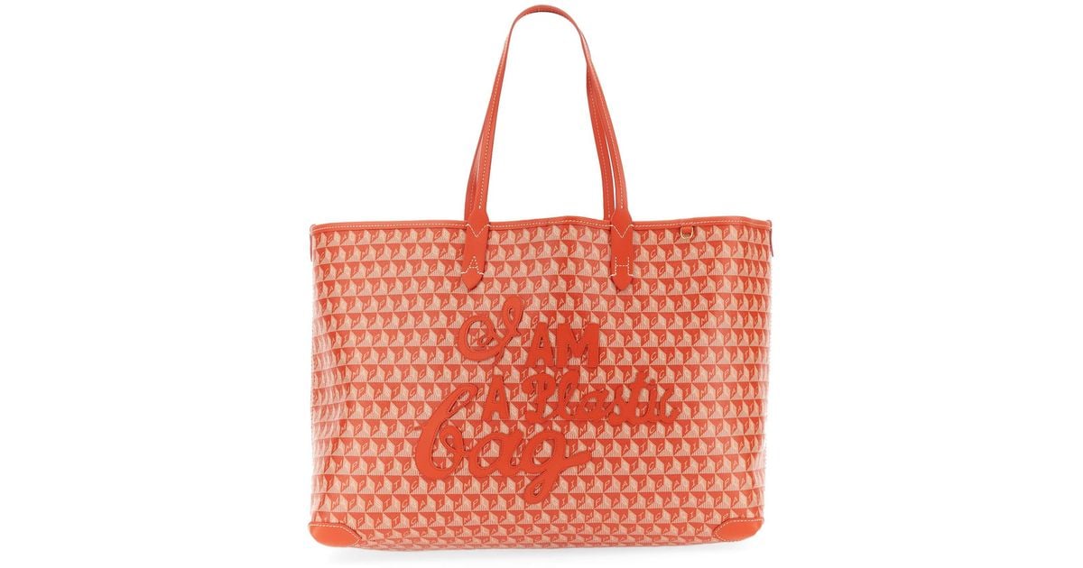 Anya Hindmarch I Am Plastic Tote Bag in Red | Lyst