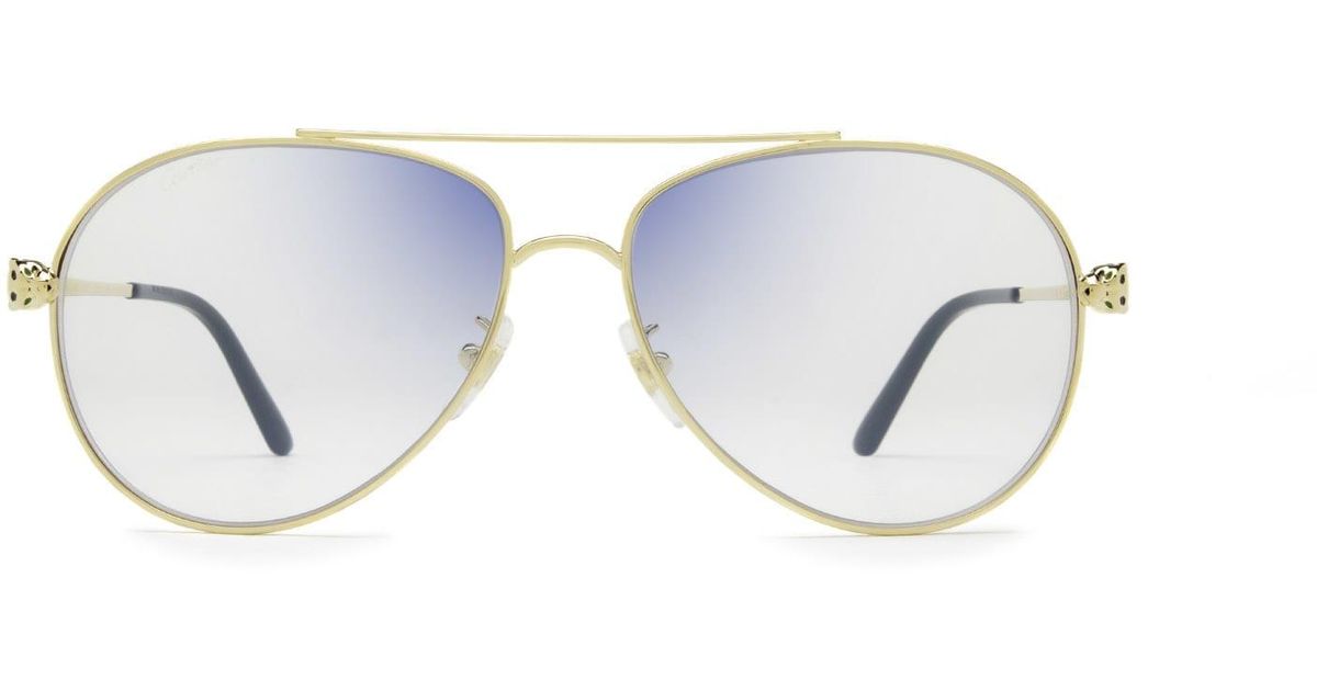 Cartier Ct0233s Sunglasses in Gold (Metallic) - Lyst