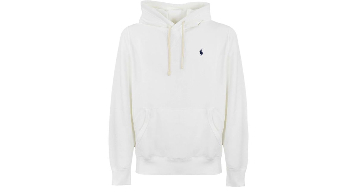 Polo Ralph Lauren Cotton Hoodie in White for Men Lyst