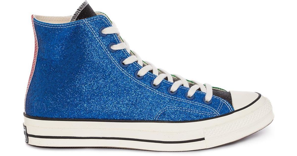 blue glitter converse womens