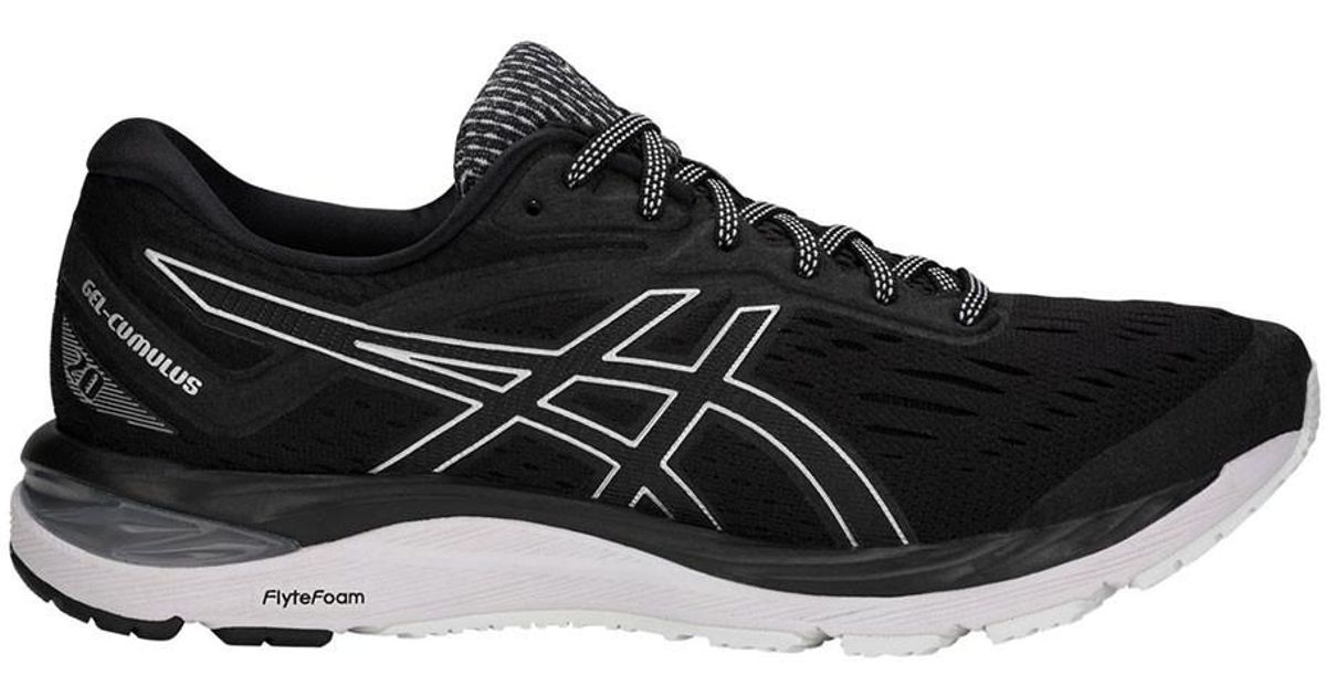 asics gel cumulus 20 black white