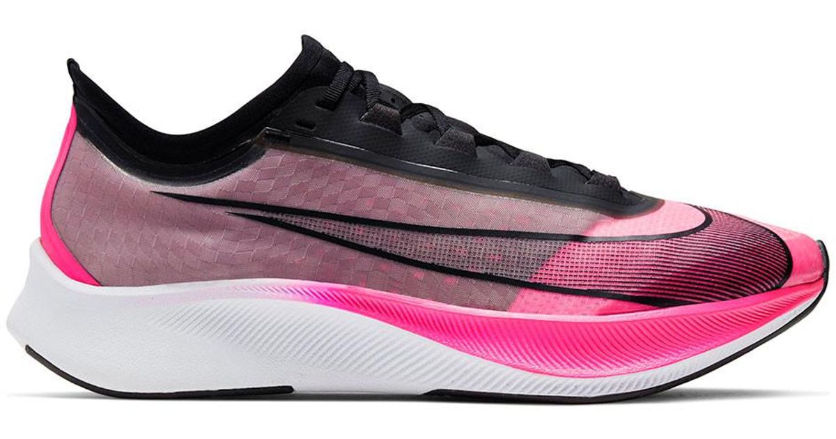 Nike Zoom Fly 3 Running Shoe in Pink for Men - Lyst
