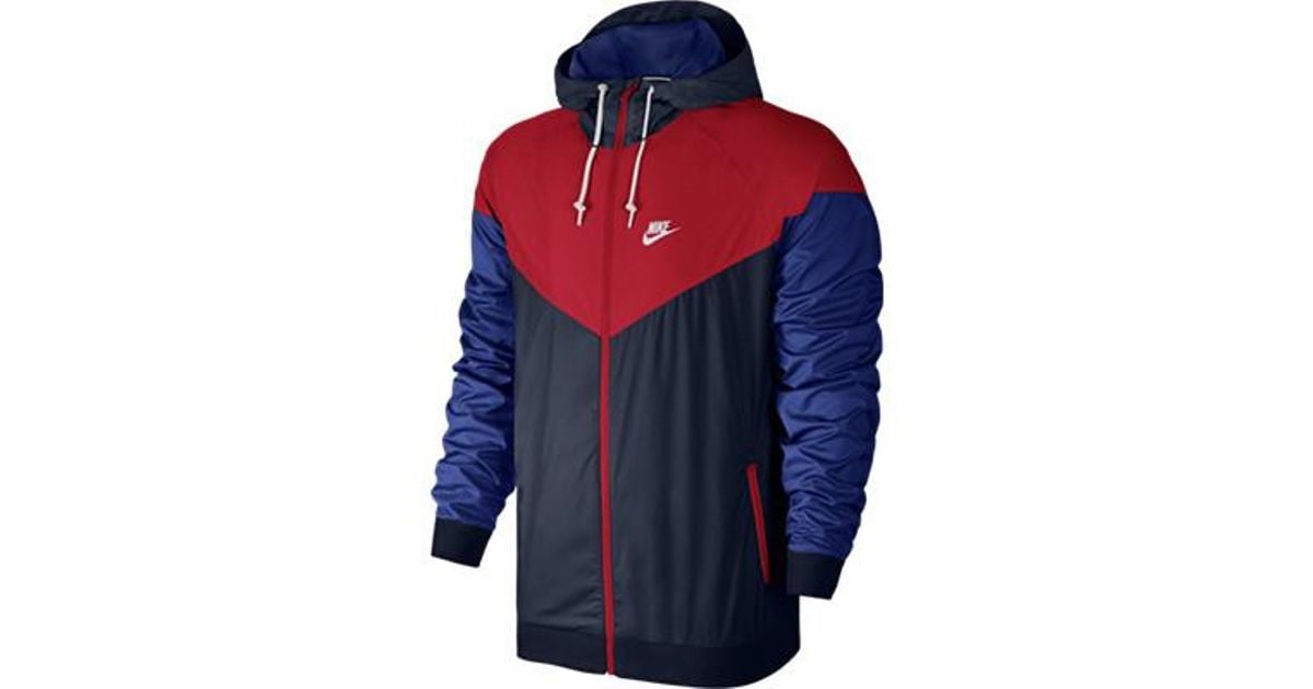 nike windrunner blue and red