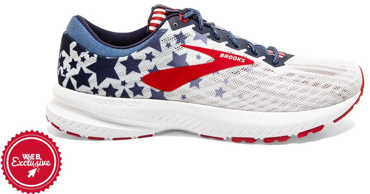 brooks launch red white blue