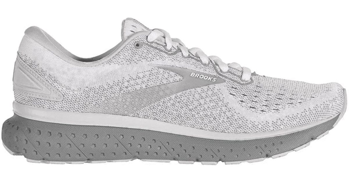 Brooks Glycerin 18 Running Shoe in White/Grey (Gray) Lyst