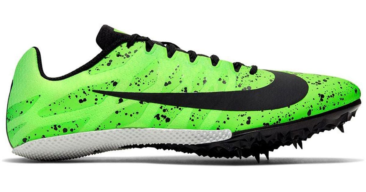 Nike Rubber Zoom Rival S 9 Track Spike in Green/Black (Green) for Men