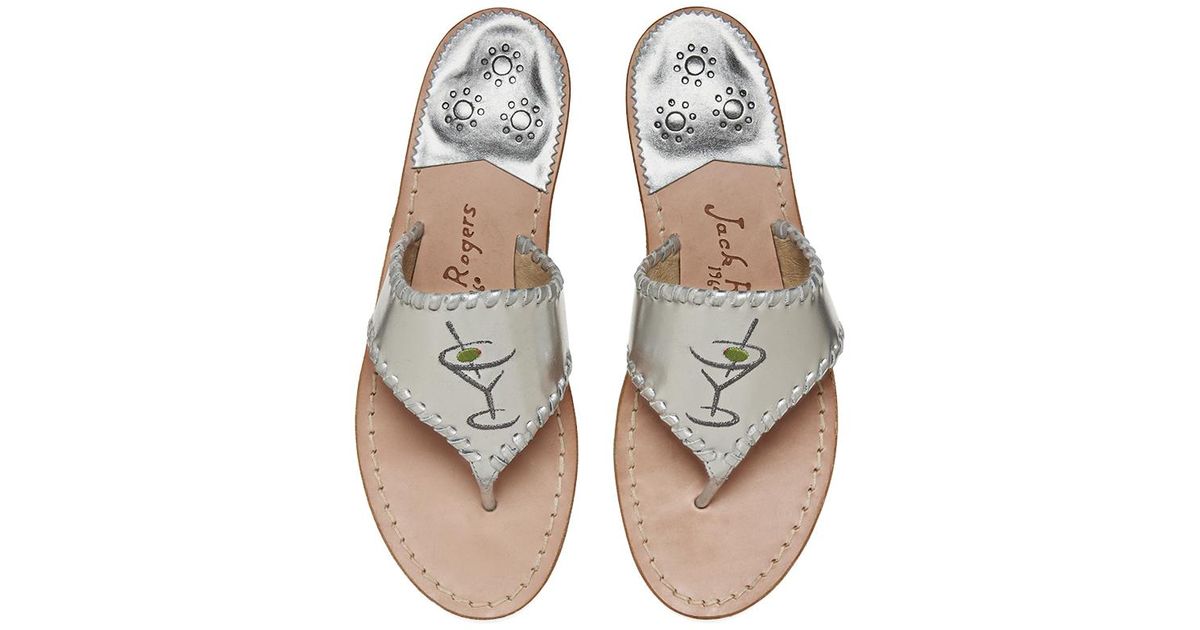 jack rogers sandals silver