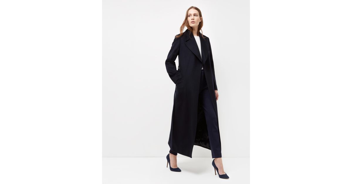 long wrap wool coat