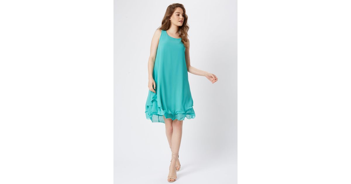 James Lakeland Synthetic Sleeveless Wave Hem Dress in Blue Lyst