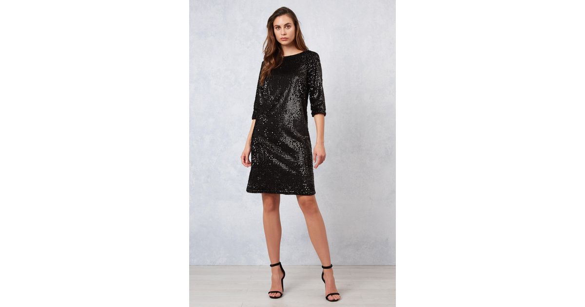 James Lakeland Synthetic Valore Sequin Dress in Black Lyst