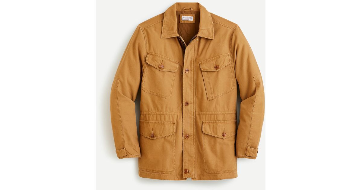 J Crew Cotton Wallace Barnes European Combat Jacket In Brown For Men Lyst