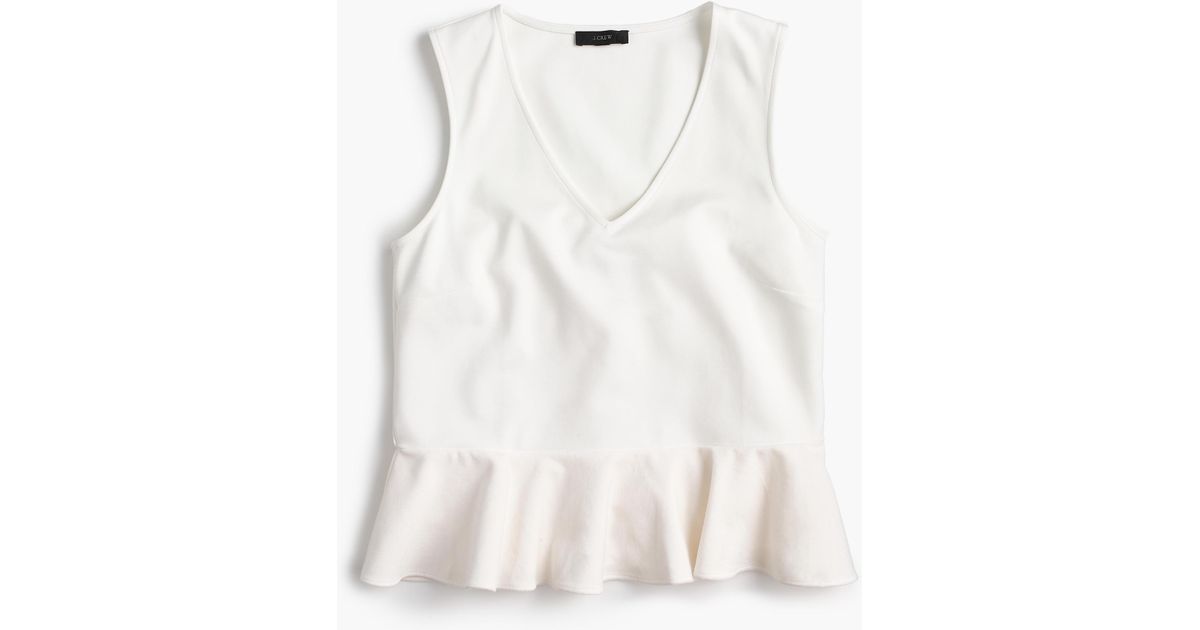 j crew velvet peplum top