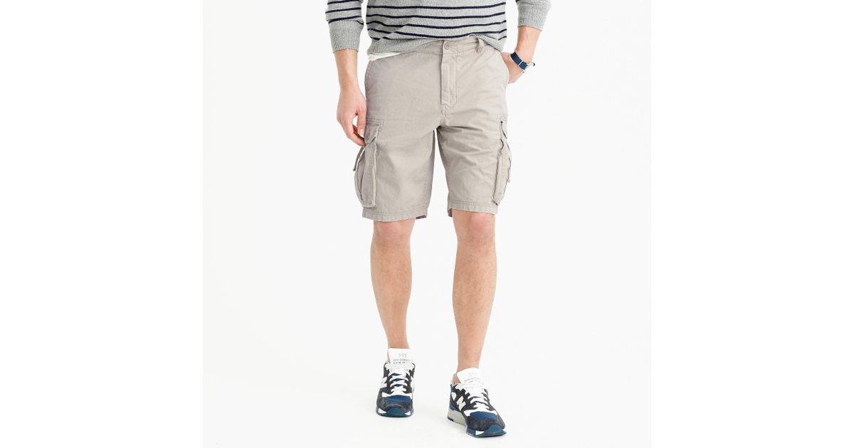 J.Crew Cotton Ripstop Cargo Short in Khaki (Natural) for Men - Lyst