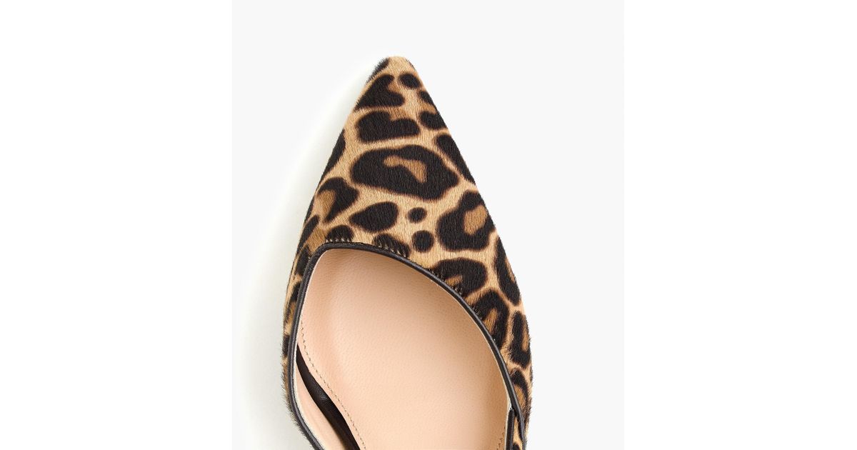 J.Crew Leather Colette D'orsay Pumps In Leopard Calf Hair ...