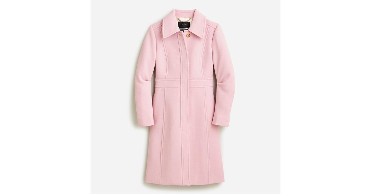 J.Crew New Lady Day Topcoat In Italian Double-cloth Wool in Pink | Lyst