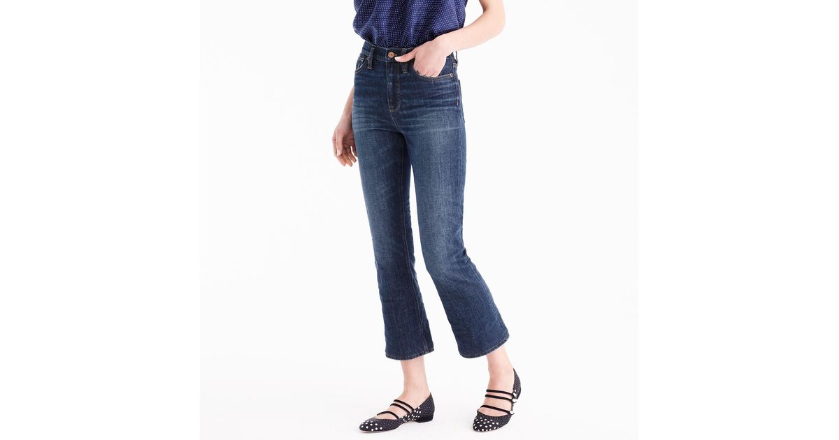 J.Crew Billie Demi boot Crop Jean In Loma Vista Wash in Blue Lyst