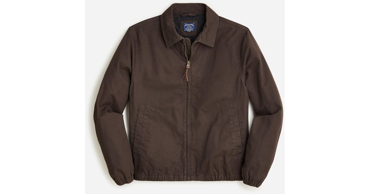 J.Crew Harrington Jacket In Cotton Twill in Brown for Men Lyst